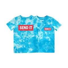 SEND IT BOYS TEE TIEDYE BLUE